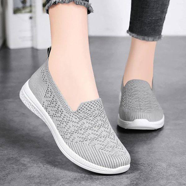 Scarpe casual scivolano sandalo da donna estate morbida comoda a maglia traspirante in maglia poco profonda per le donne affari