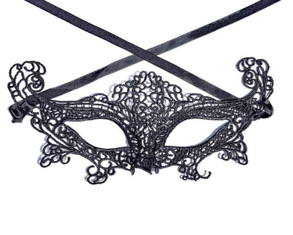 Black Sexy Lady Halloween Lace Mask Cutout Máscara de olho Lady Sexy Mardi Gras Masks para Partido de Masquerade4768703