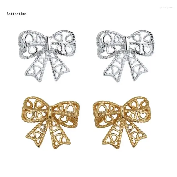 Серьги -грибки B36D красивые полые кружевные аксессуары Bowknot Quards Suds Jewelry