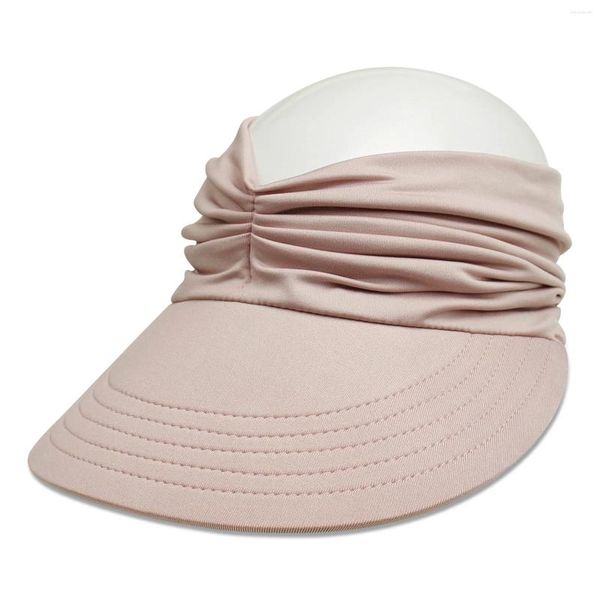 Largura chapéus de praia chapéu de sol feminino bap summer feminino solar esportes externos esportes vazios top multi colorido opcional ajustável