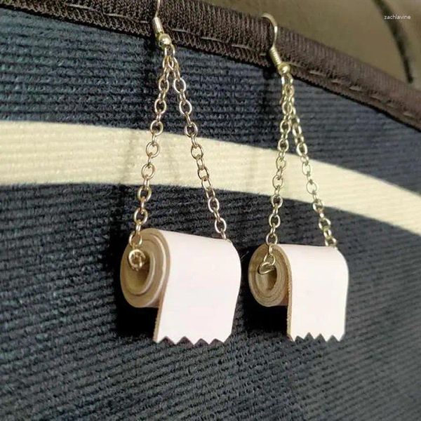 Dangle Ohrringe kreative Toilettenrollpapier und Halsketten Schmucksets Halskette Charme Witzig für Freunde
