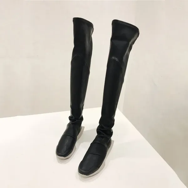 Bot fornihapfirafs varış seksi kadınlar esnek uzun ince uyluk yüksek siyah daireler diz üstü ayakkabılar