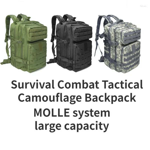 Mochila 2024 Nylon à prova d'água Camuflagem de caça à camuflagem Viagem MODULO MOLLE MOLLE GRANDE SUBSTIVA