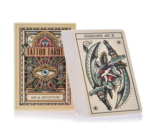 Tarot Full confortável versão Ery Drop 78pcs Tattoo Cards Game Inglês 78pcs Board Yxllgh Cards Tattoo Jllfi YUM9643500