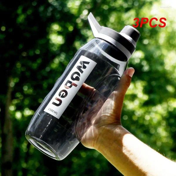 Wasserflaschen 3PCS Space Cup Fitness Plastik tragbares Hochtemperatur Einfacher mehrfarbiger Großhandel Flasche große Kapazität Getränkeware