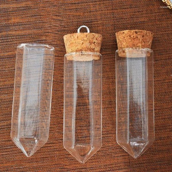 Flaschen 2/3/5x Mini -Buntstiftformglas Wunschflasche Drift leere Gläser Aufbewahrung Fläschchen DIY Anhänger Halskette Geschenke Home Decor Dekoration