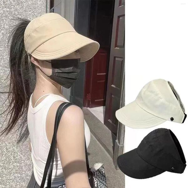 BERETS Summer Casual Sunhat Daily Travel Cap Beach Sun Visor Cappello per fare jogging da campeggio da campeggio da campeggio da donna a grandezza naturale