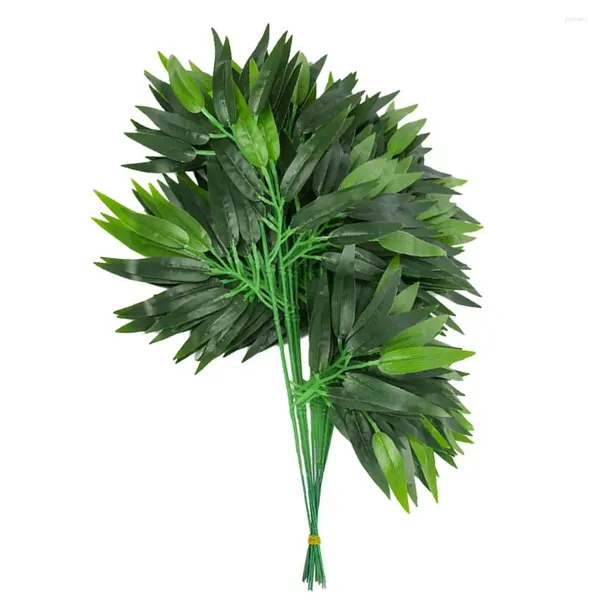 Dekoratif çiçekler 20pcs sarmaşık yaprak yaprak bitki yapay yapraklar asma bambu ev dekorları