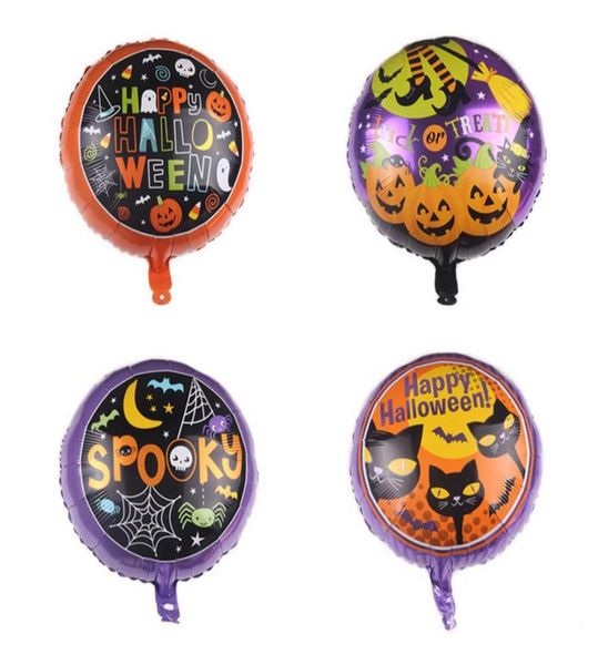 18 -дюймовый Happy Halloween Balloons Black Cat Spider Bat Foil Balloon Kids Dirstight Party Supply Daby Toys Cerseration DBC VT05482600357