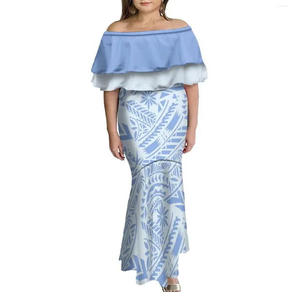 Abiti per feste 2024 Summer Fashion Women Off-the Shoulder Dress Abito midi comodo ed elegante progettata da Polynesian Tribe