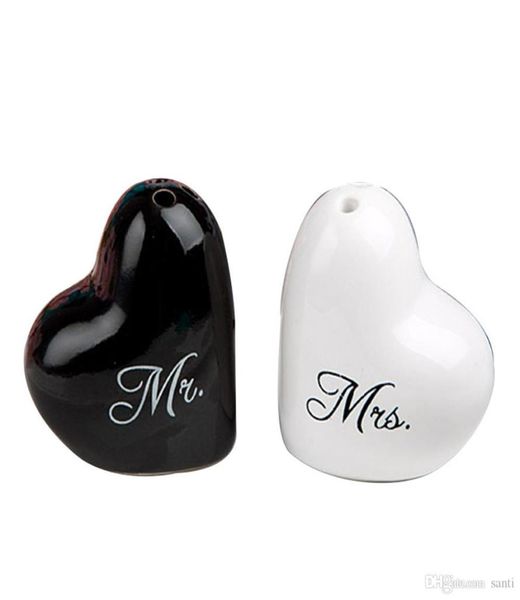 Favo di matrimonio a forma di cuore festivo Regali a forma di cuore Mr Ms Sale Pepper Shaker 2PCS1SET KD18822940