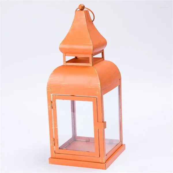 Kerzenhalter Courtyard Chinese Transparent Glass Lantern große Säule Vintage Candelero Home Decor Weihnachten