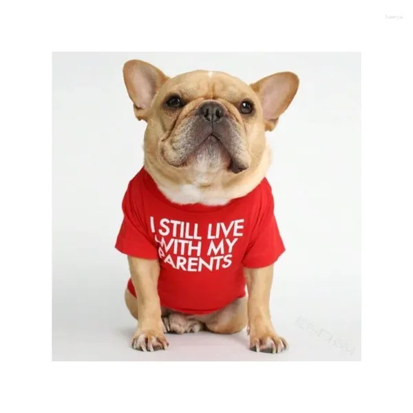 Abbigliamento per cani 1pcs Lettera magliette stampate Accoglienti vestiti per animali domestici per chihuahua Summer Pug Yorkshire Cat Clothing