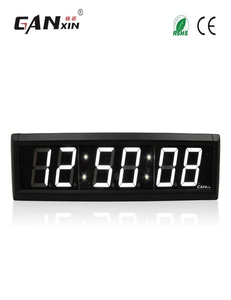 Ganxin23 pollici 6 cifre Orologio a parete LED Orologio bianco Timer LED a LED 7 segmento Display Display con telecomando 55512401