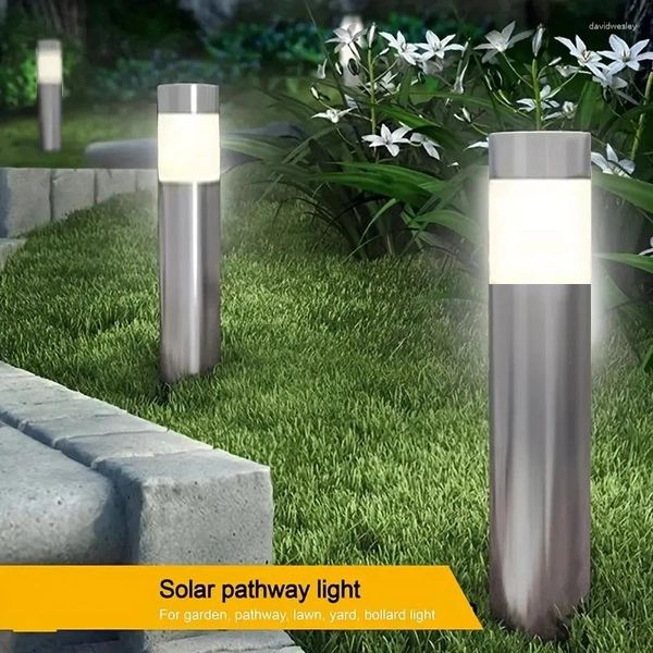 Solar Garden Lights Signalweg Edelstahl Outdoor Wasserdichte LED -Landschaftsbeleuchtung für den Rasenhof im Patio