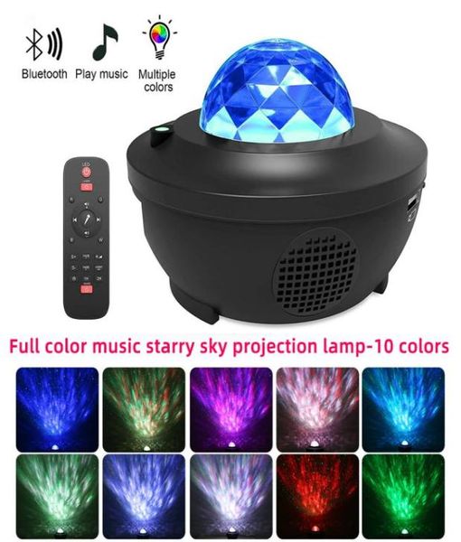 Proiettore Bluetooth Music Star Fun Atmosfera calda Atmosfera Luce Laser Starry Moon Light LED Sleeping Night Light4393344