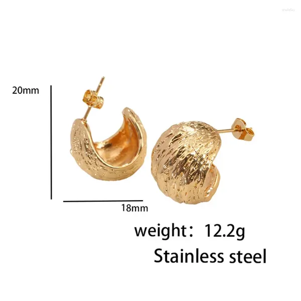 Серьги обручи панк золотой цвет из нержавеющей стали Королева для женщин для женщин преувеличенные круглое кружок -манжеты подарок 2024