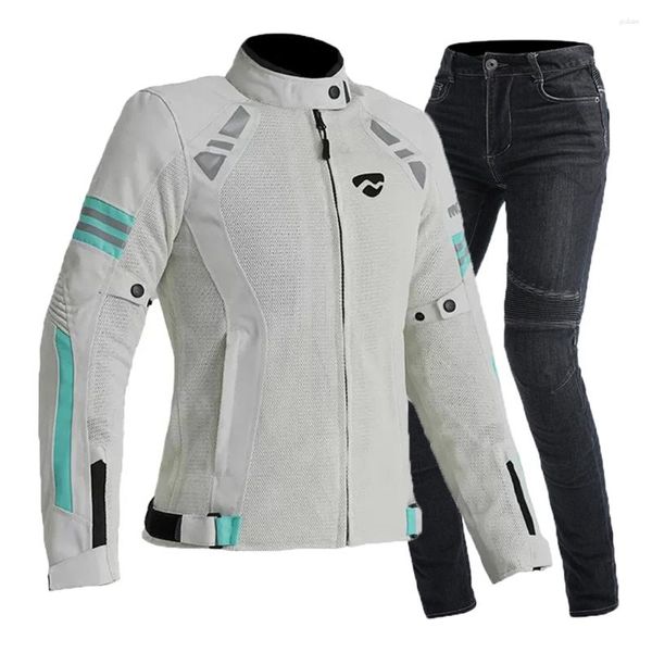 Abbigliamento motociclistico Jaqueta Motociclista Regola in vita Women's Jacket Fall Prevention Abito per protezione traspirante Estate CH CH