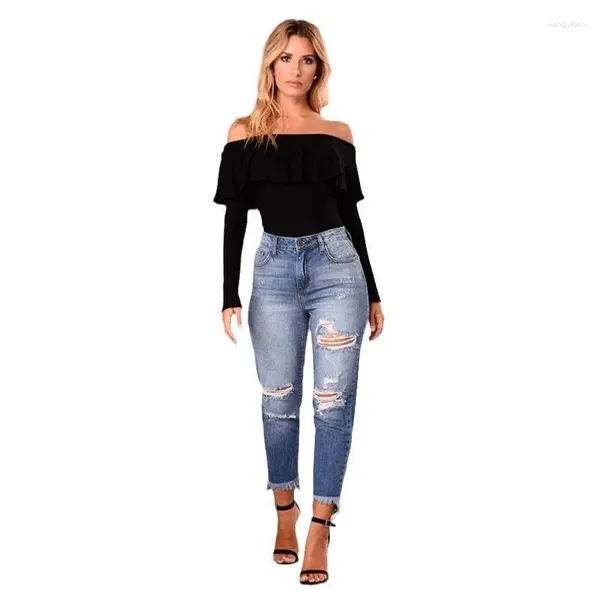 Jeans femminile 2024 Summer Spring Designer Women High Wely Belly Skinny Penny Pantaloni elastico pantaloni elastici Slimt fit