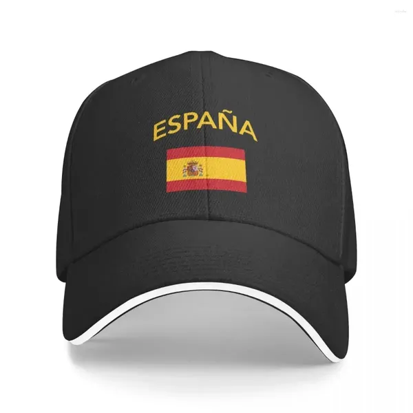 Berets Unisex Baseball Hüte Spanien spanische Flagge Streetwear Summer Sports Caps Hip Hop Cap Polychromatic Anpassbar