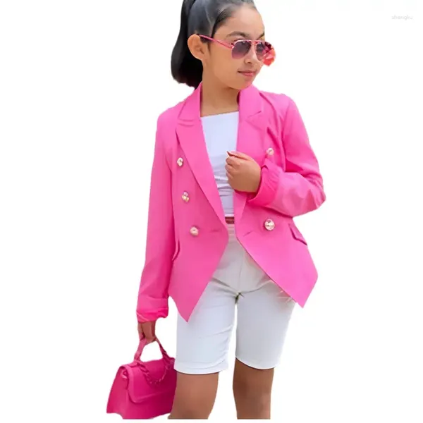 Jaquetas meninas adolescentes blazer casaco roupas infantilas de jaqueta de outono para crianças tampos de bebê casuais casuais de inverno