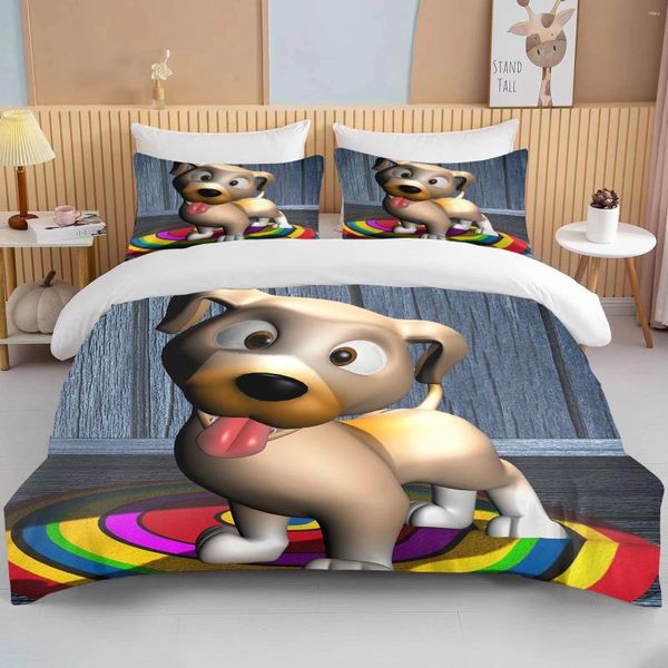 Постилочные наборы 10 размеров Cartoon Dog Set Custom Kids Boys Teens Teanting Peade Game Cover для молодежного контроллера