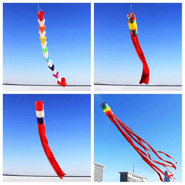 Kostenlose Lieferung von großen Windsocks Kit Zubehör im Freien Flug Kits Tail Ikite Factory Koi Butterfly Flying Toys 240424