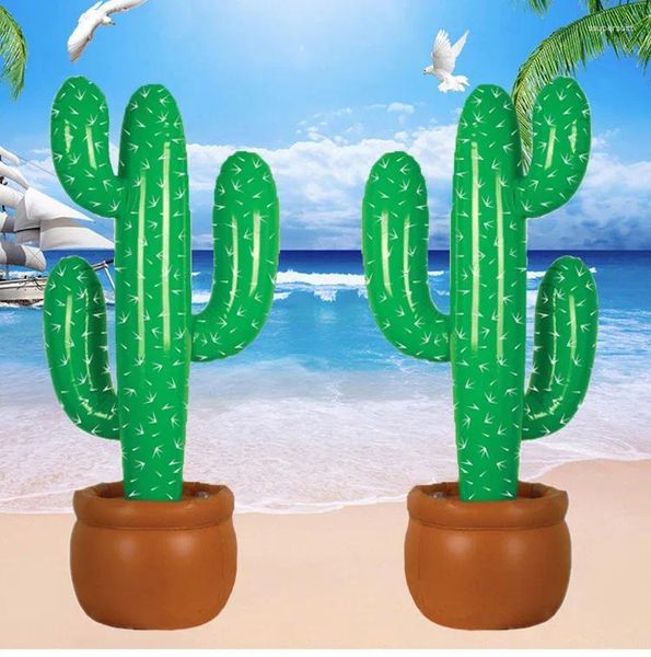 Decorazione per feste 90 cm Pvc gonfiabile in vaso di cactus in vaso palloncino pallone hawaiano beach ballone tropicale aloha baleon decorazioni di buon compleanno