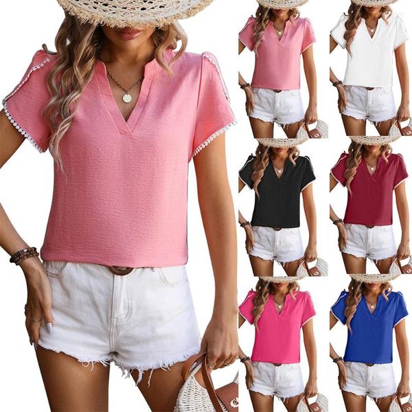 Damen -T -Shirts Hosen und hübsches Bluse -Set: bequeme stilvolle Pastellfarben für einen zarten Touch ideale lässige formelle Anlässe
