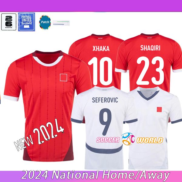 Maglie di calcio Svizzera 2024 Europeancup Swiss National Team Elvedi Akanji Zakaria Sow Rieder Embolo Shaqiri a casa