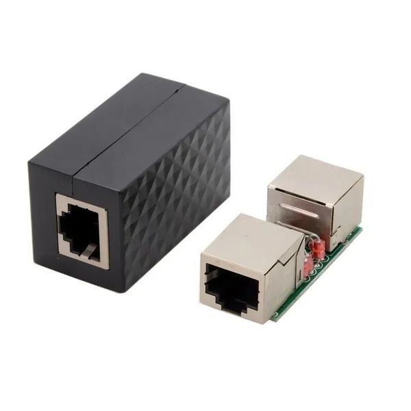 Lega di alluminio RJ45 Adattatore LAN Ethernet Network Protect Device Disposol Surge Protector con 8 fulmini Nuovo