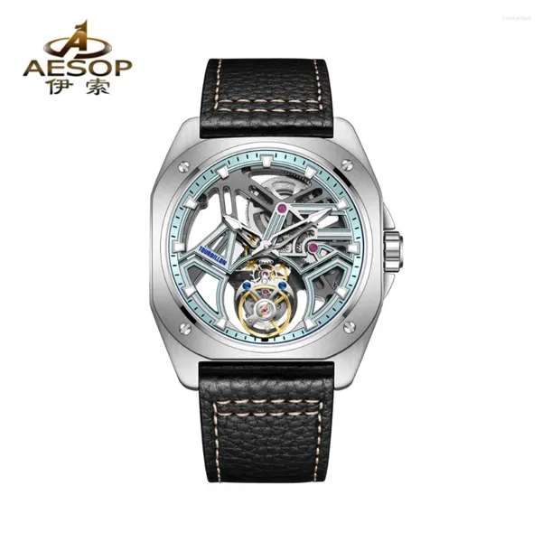 Orologi da polso aesop reale tourbillon orologi per uomo orologio meccanico Speselette impermeabile Spezzo Specchio Sapphire Specchio 2024