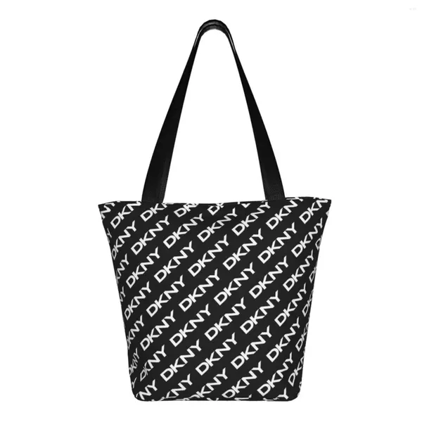 BUSCHE PASSAGGIO FASHIT IN MASSIONE NERA DKKNYS SACCHE SHOPPING REUSABILE CANVAS SHOPPER