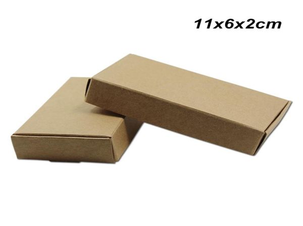 11x6x2cm 30 шт. Brown Kraft Paper Paper Party Dired Curpping Box для конфет для выпечки ручной работы коробки для хранения мыла Kraft для Jewelr1298214