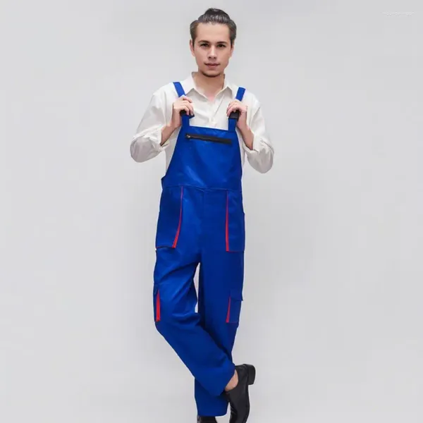 Spor Salonu Giyim İşçi Koruma Biber Tulumları Erkekler için Giyim Dayanıklı Çok Cep Tulum Mekanik Tamircisi Oto Tamir Kayışı Pantolon