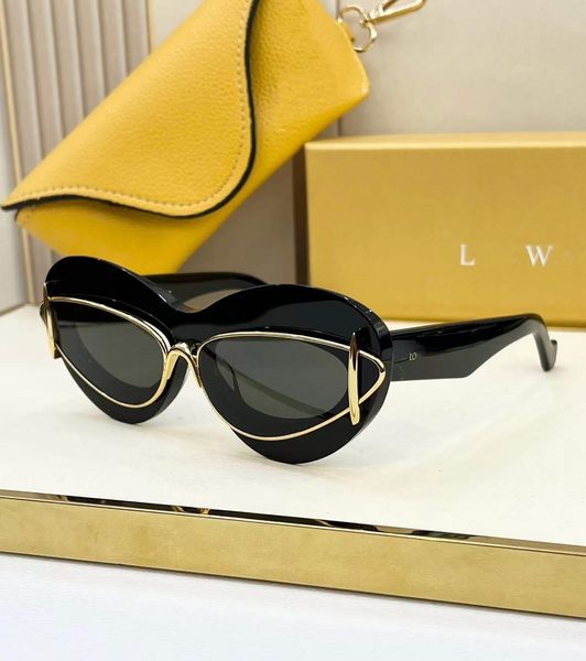 Nuovi occhiali da sole vintage Strama acetato importato UV400 Porized Lens Donne di alta qualità LW40119I Dimensioni 67-14-140