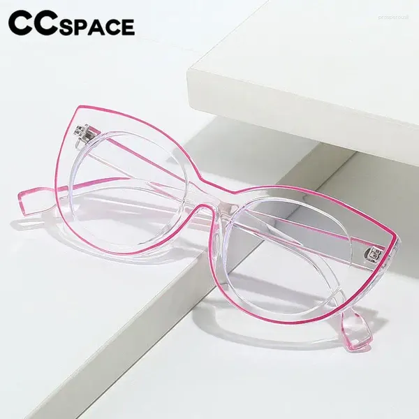 Sonnenbrille Frames 57408 Transparent optische Spektakel Frauen Mode bunte Antiblau -Licht -Computergläser Katze Eye Rezept Brille es