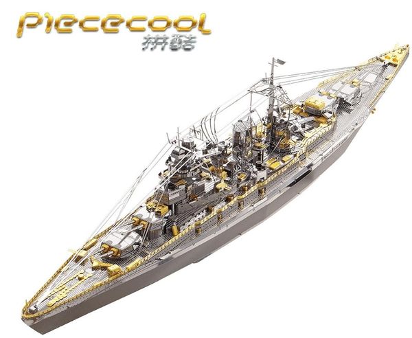 Pistecool 3D metal bulmaca tekneleri modelleri nagato sınıfı savaş gemisi DIY lazer kesme bulmacaları Yetişkin Çocuk Oyuncakları için Yapboz Modeli Y2004211246568