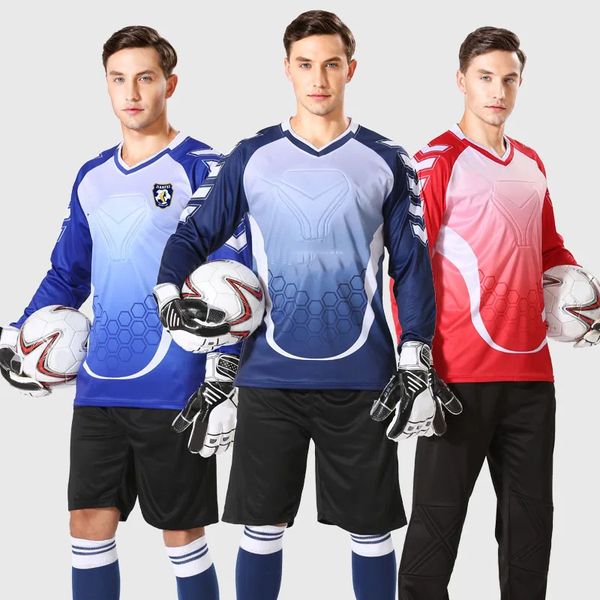 Portiere di calcio per adulti Jersey Day Custom Boykers Dispositore di calcio uniforme Soccer Allenamento a maniche lunghe pantaloni per maschi MJ802 240426