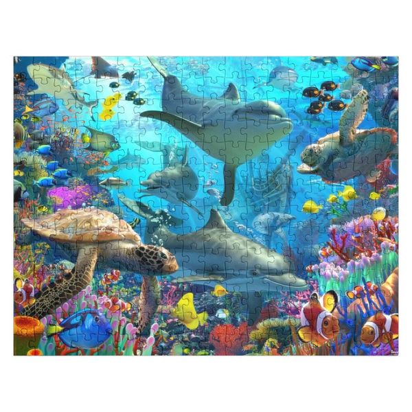 Dolphin Playground Jigsaw Puzzle Nome de Wooden Toy Picture personalizado 240428