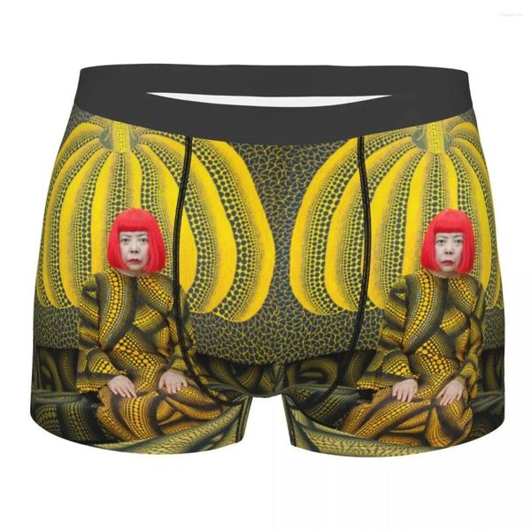 Underpants Custom Yayoi Kusama Unterwäsche Männer atmungsaktiv Pumkin abstrakte Malerei Boxer -Briefs Shorts Höschen für Homme