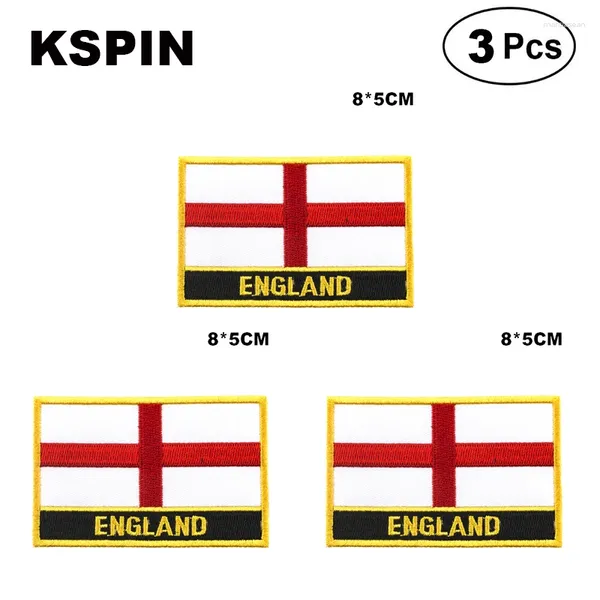 Broschen England Rechteckige Formflagge Patches gestickt für Kleidung DIY Dekoration