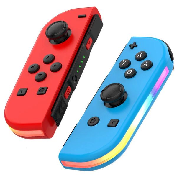 Joy2 Colorful RGB Light Effect Vibration Motor Motore Sixaxis Gyroscope Game Game Controller Joystick per Switch 240418