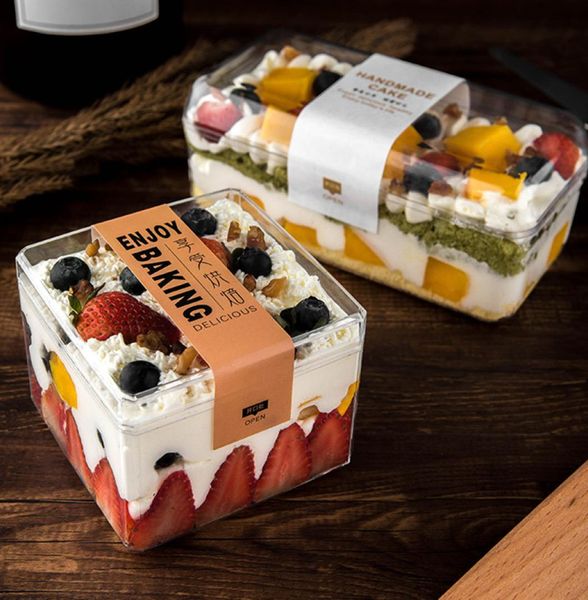 20 шт. Высококачественная квадратная коробка для выпечки выпечка упаковки печенья десертная коробка вечеринка по случаю дня рождения подарки прозрачные цветочные подарки8928527