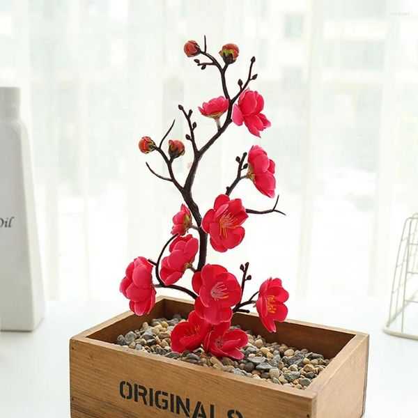 Flores decorativas Plantas de simulação de Blossom de Blossom Artificial Fake Plants para Decoração de Jardim de Casamento em Casa