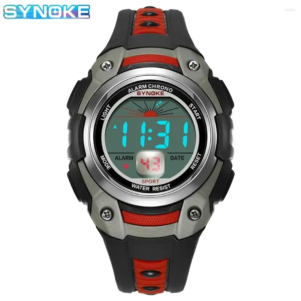 Orologi da polso sinoke outdoor orologio digitale per uomo alla moda retro sport impermeabile design a doppio colore luminoso multifunzionale