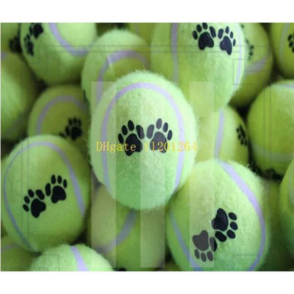 Designer verde 50pcs/lote mais barato Pet Dog Toy Tennis Balls Run Trow Play Play Toy Chew Toys Random Fashion Colors 734