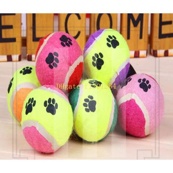 Designer verde 50pcs/lote mais barato Pet Dog Toy Tennis Balls Run Trow Play Play Toy Chew Toys Random Fashion Colors 793