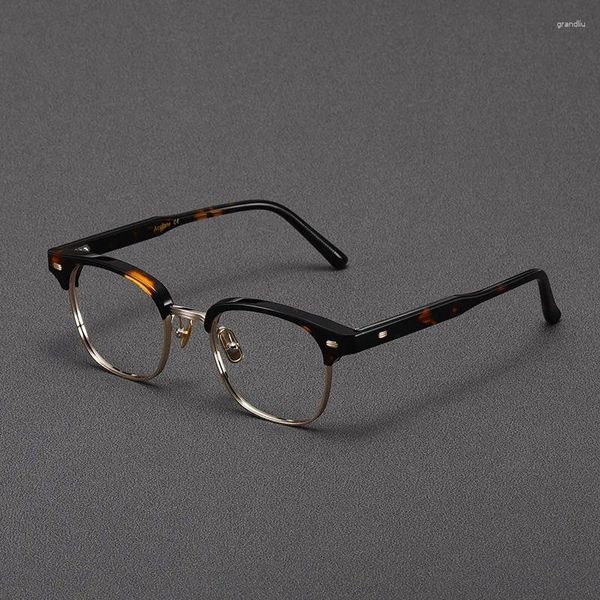 Óculos de sol óculos ópticos para homens mulheres designers retro GMS-622 Fashion Square Acetato Fibra de vidro de fibra de vidro europeu e americano estilo