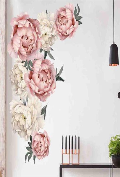 Pfingstrose Rose Blumen Wandaufkleber Kunst Kindererziehung Kinder Zimmer Wohnungsdekoration Wanddekorationen Wohnzimmer Aufkleber200U5771457